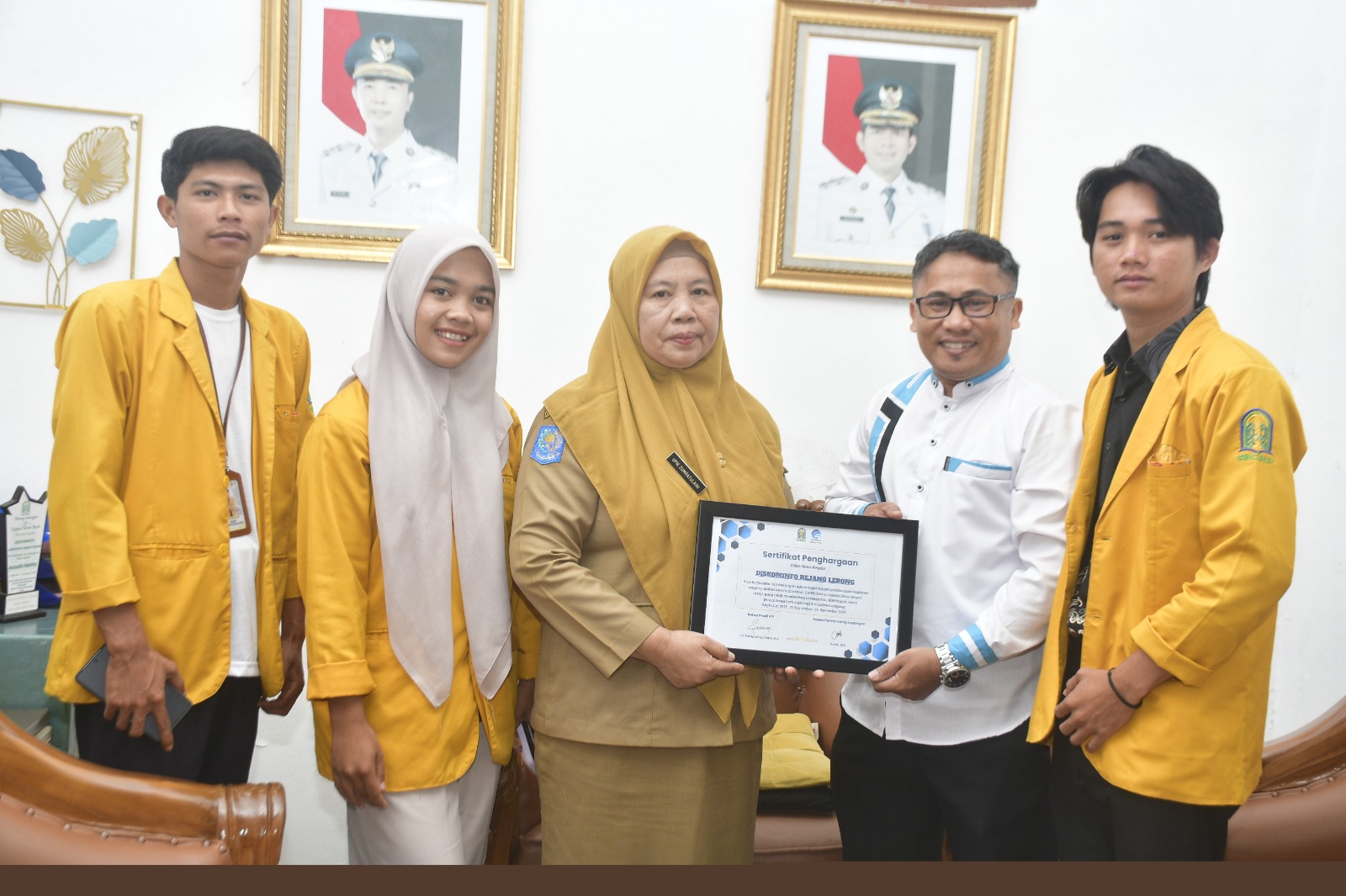 Tiga Mahasiswa IAIN Curup Rampungkan Magang di Diskominfo Rejang Lebong