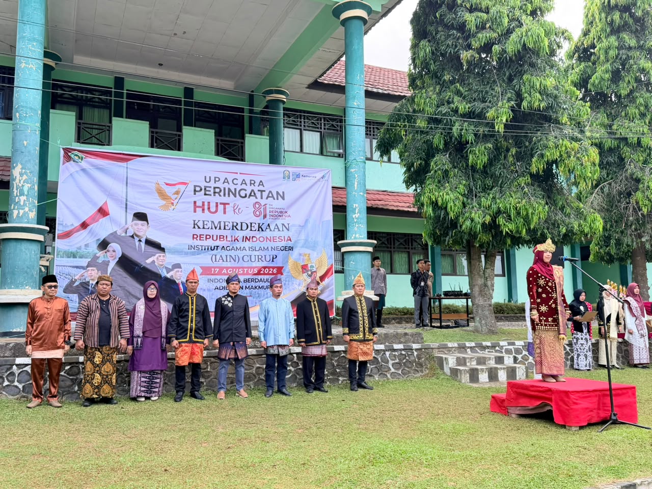 Khidmat dan Penuh Kebhinekaan, IAIN Curup Gelar Upacara HUT ke-81 Kemerdekaan RI 