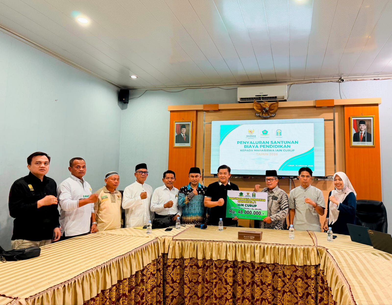 IAIN Curup Bersama BAZNAS Rejang Lebong Salurkan Santunan Biaya Pendidikan bagi Mahasiswa Tahun 2026