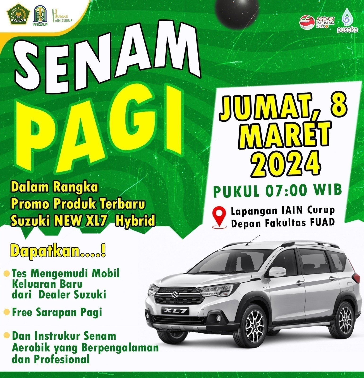 PENGUMUMAN!!! SENAM PAGI Keluarga Besar Civitas Akademika IAIN Curup