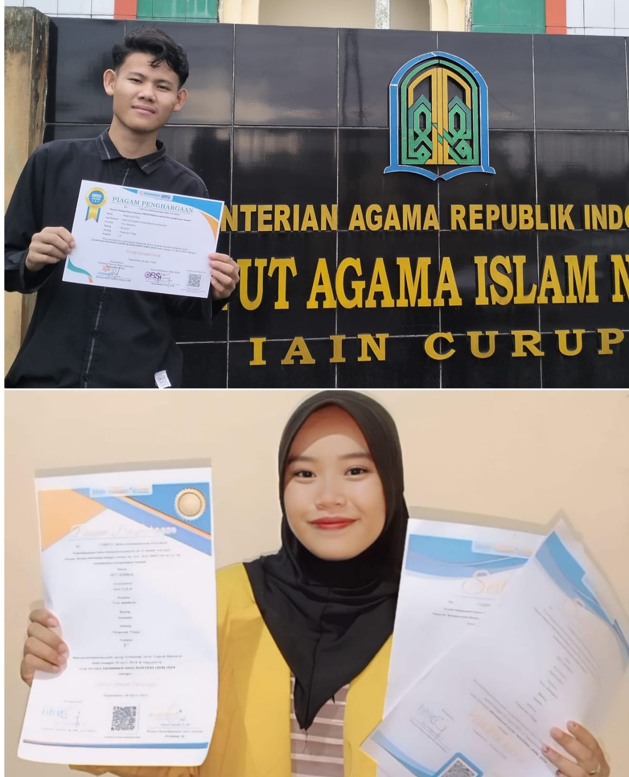 Dua Mahasiswa IAIN Curup Raih Medali di Ajang Nasional OBSI dan KSN 2024