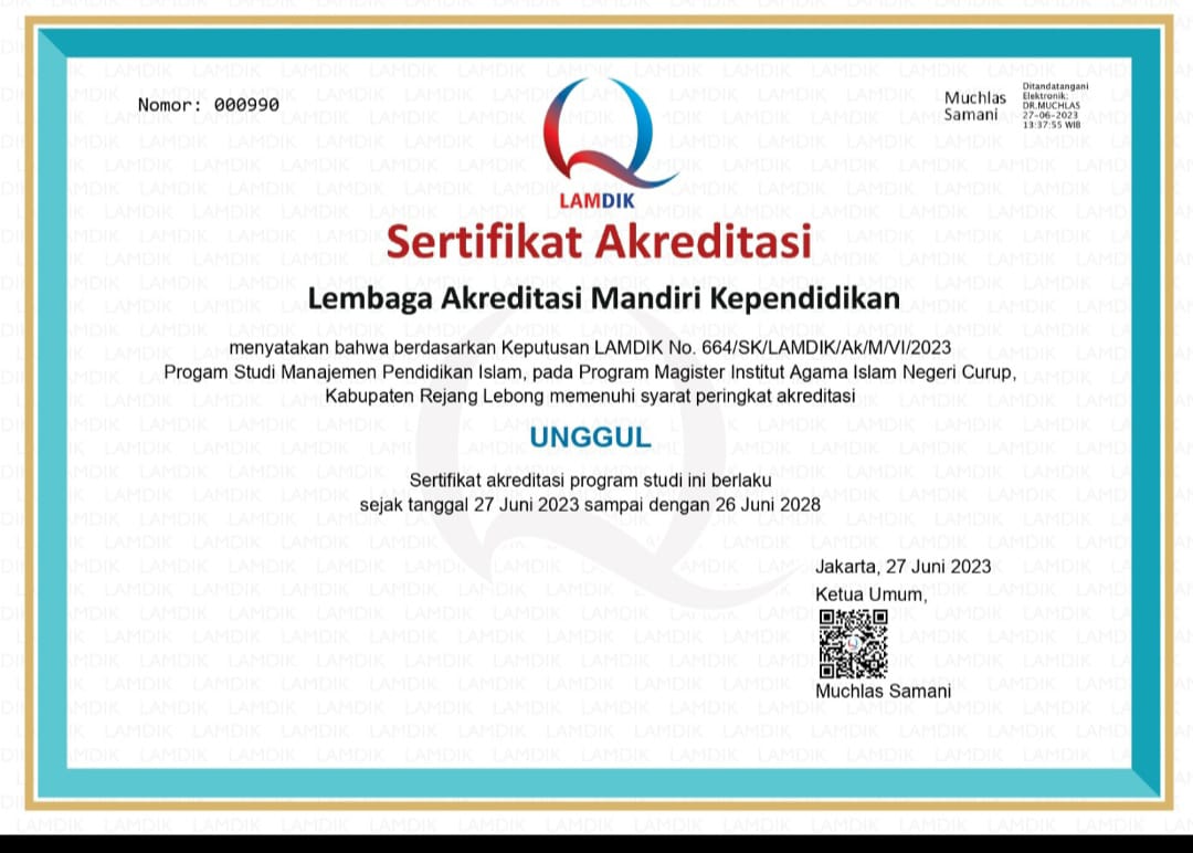 PENDAFTAR MAHASISWA PRODI MANAJEMEN PENDIDIKAN ISLAM (MPI) S2 IAIN CURUP MENINGKAT 100 PERSEN