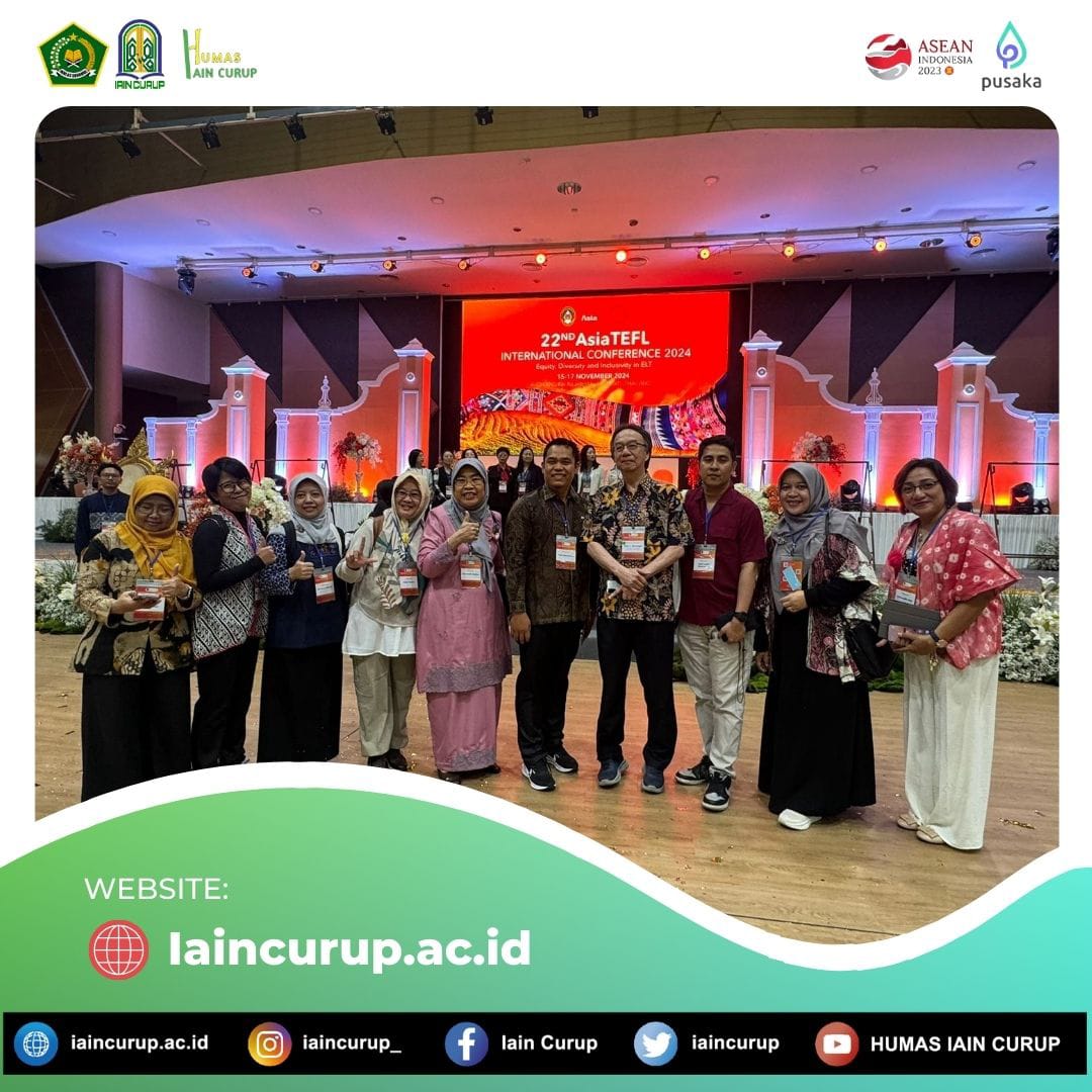 Dosen Bahasa Inggris IAIN Curup Ikuti dan Persentasikan Penelitian di Konferensi Internasional AsiaTEFL ke-22, Universitas Rajabhat Chiang Rai, Thailand 2024